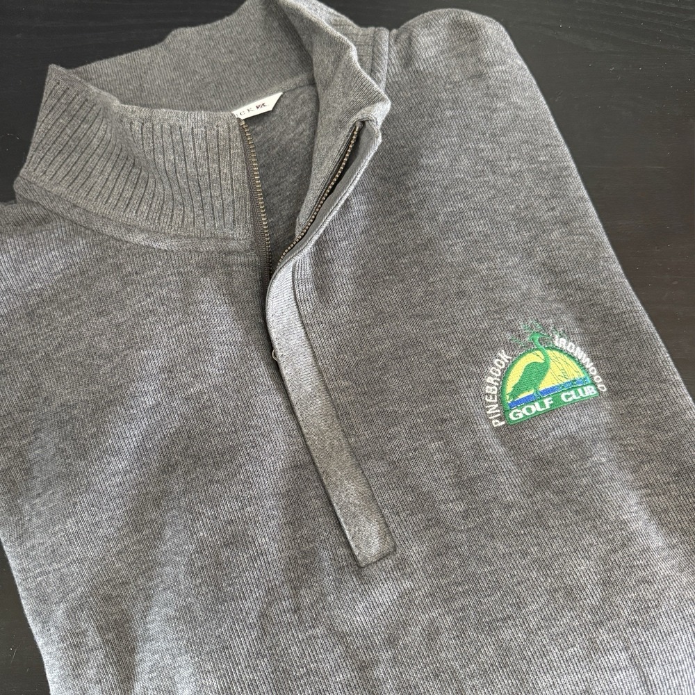 Cutter Buck Quarter Zip Pullover Mens‎ XXL Gray Performance Golf Ironwood Course